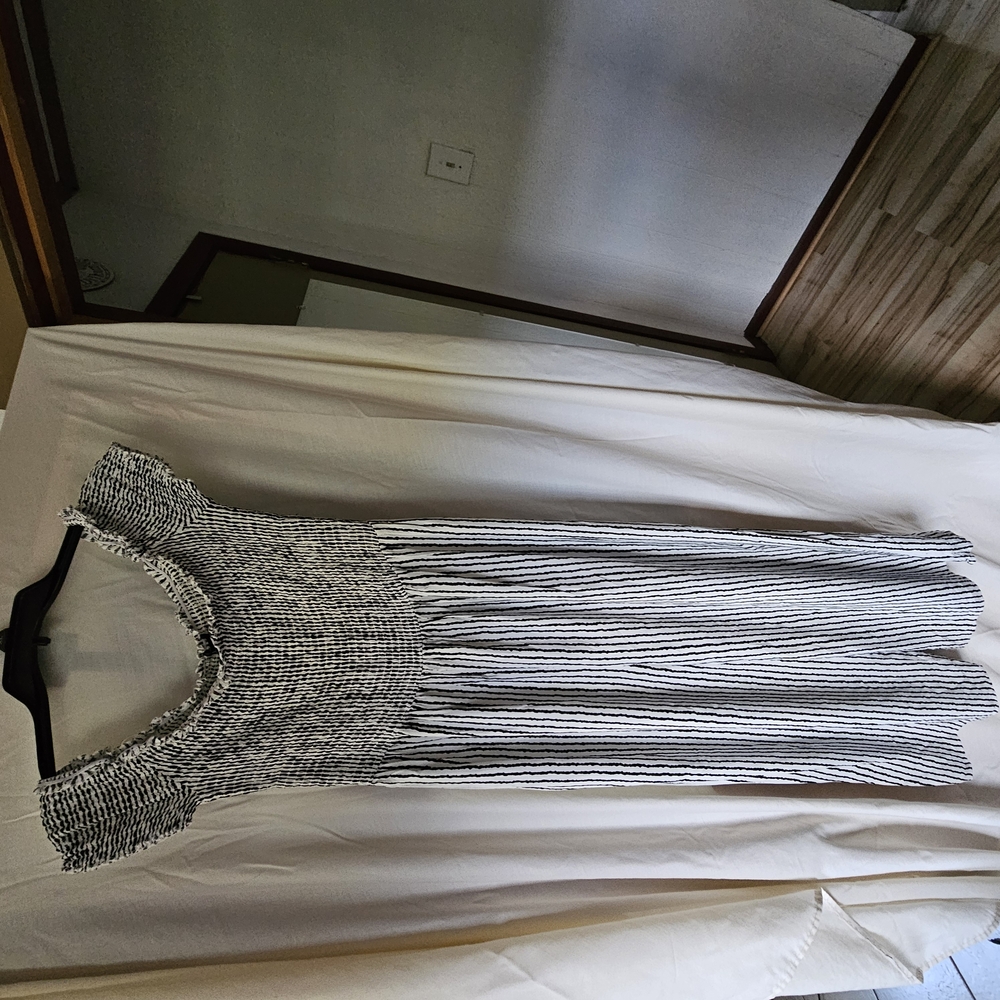 Justify Black and White Embellished Pleated Jumpsuit